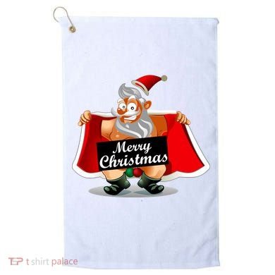Merry Chrismas X-Mas Santa Bells Golf Towel