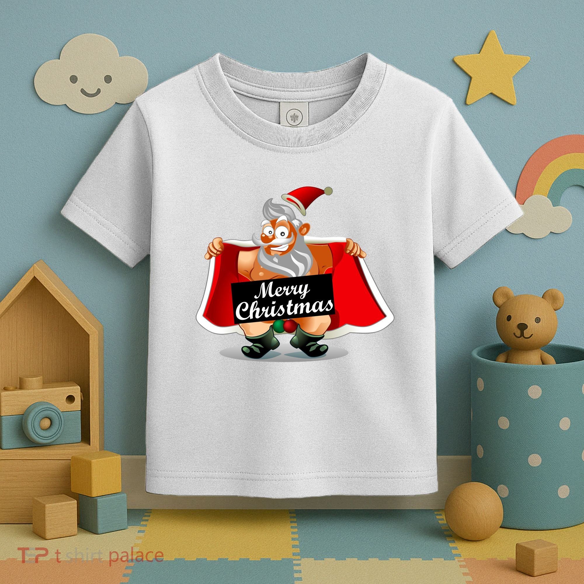 Merry Chrismas X-Mas Santa Bells Toddler T-Shirt