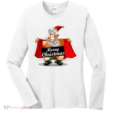 Merry Chrismas X-Mas Santa Bells Women's Long Sleeve Shirt