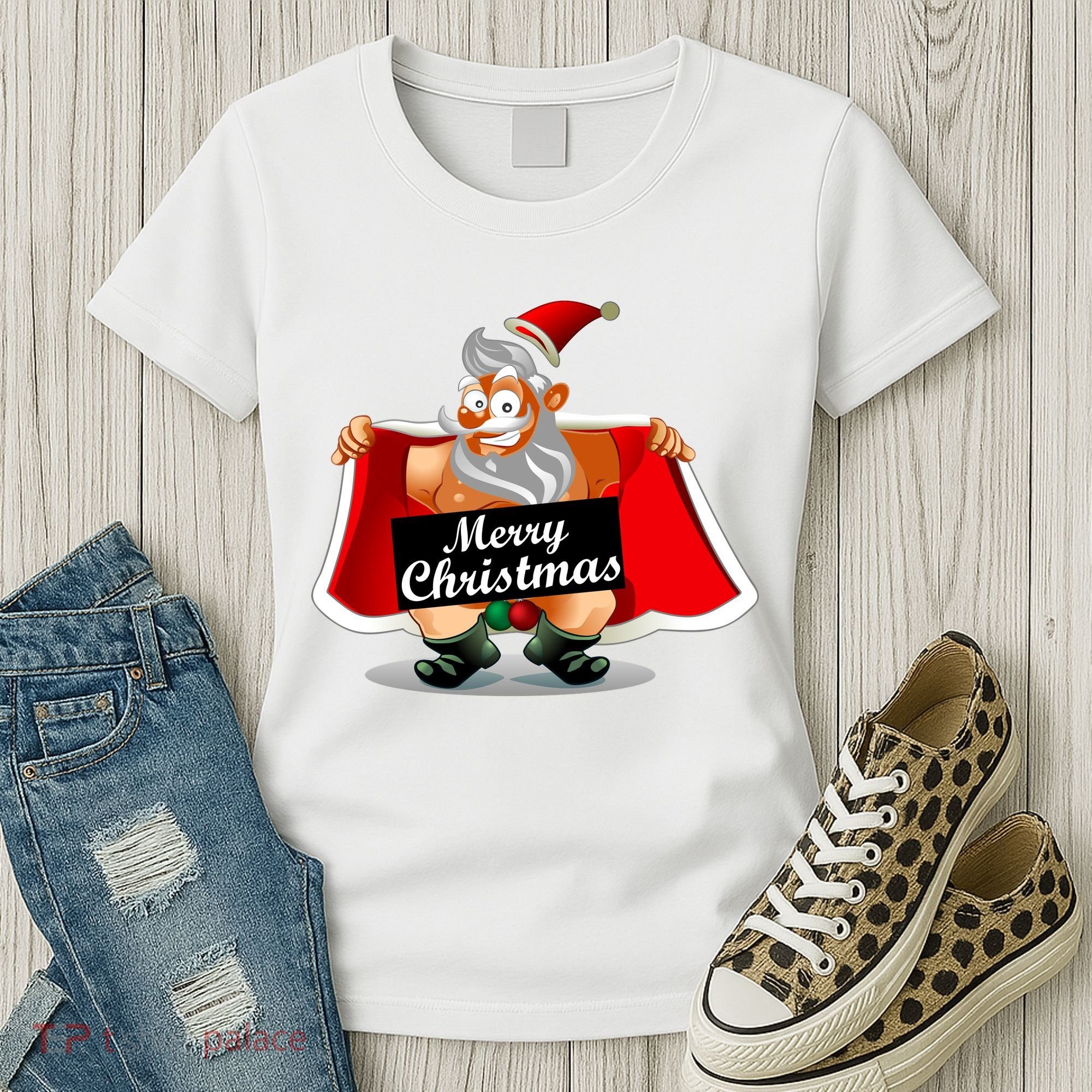 Merry Chrismas X-Mas Santa Bells Women's T-Shirt
