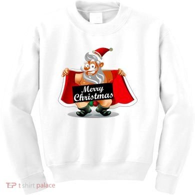 Merry Chrismas X-Mas Santa Bells Kids Sweatshirt