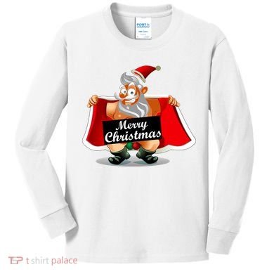 Merry Chrismas X-Mas Santa Bells Kids Long Sleeve Shirt