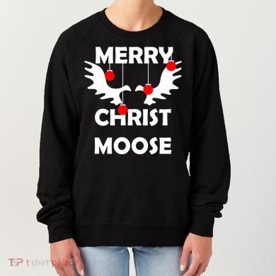 Merry Christ-Moose Women's Sweatshirt