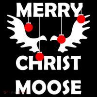 Merry Christ-Moose Women's Hoodie thumb 2