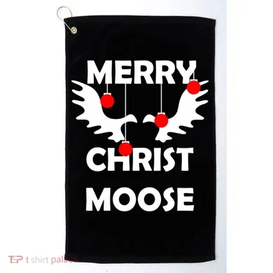 Merry Christ-Moose Golf Towel