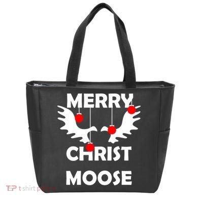 Merry Christ-Moose Tote Bag