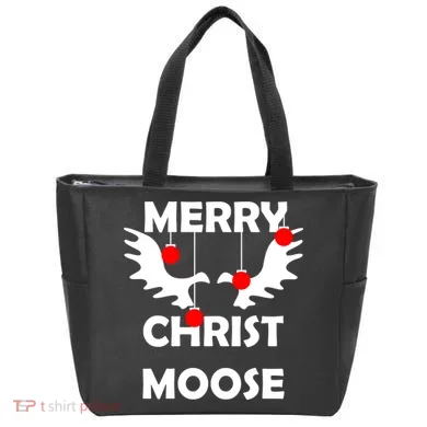 Merry Christ-Moose Tote Bag