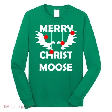 Merry Christ-Moose Long Sleeve Shirt