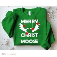 Merry Christ-Moose Sweatshirt thumb 2