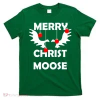 Merry Christ-Moose T-Shirt thumb 0