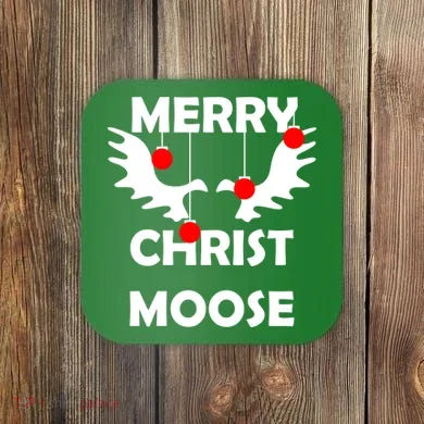 Merry Christ-Moose Coaster