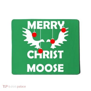 Merry Christ-Moose Mousepad