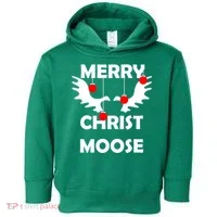 Merry Christ-Moose Toddler Hoodie thumb 0