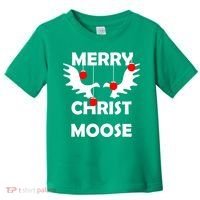 Merry Christ-Moose Toddler T-Shirt thumb 0