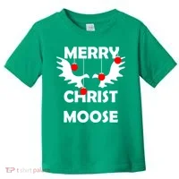 Merry Christ-Moose Toddler T-Shirt thumb 0