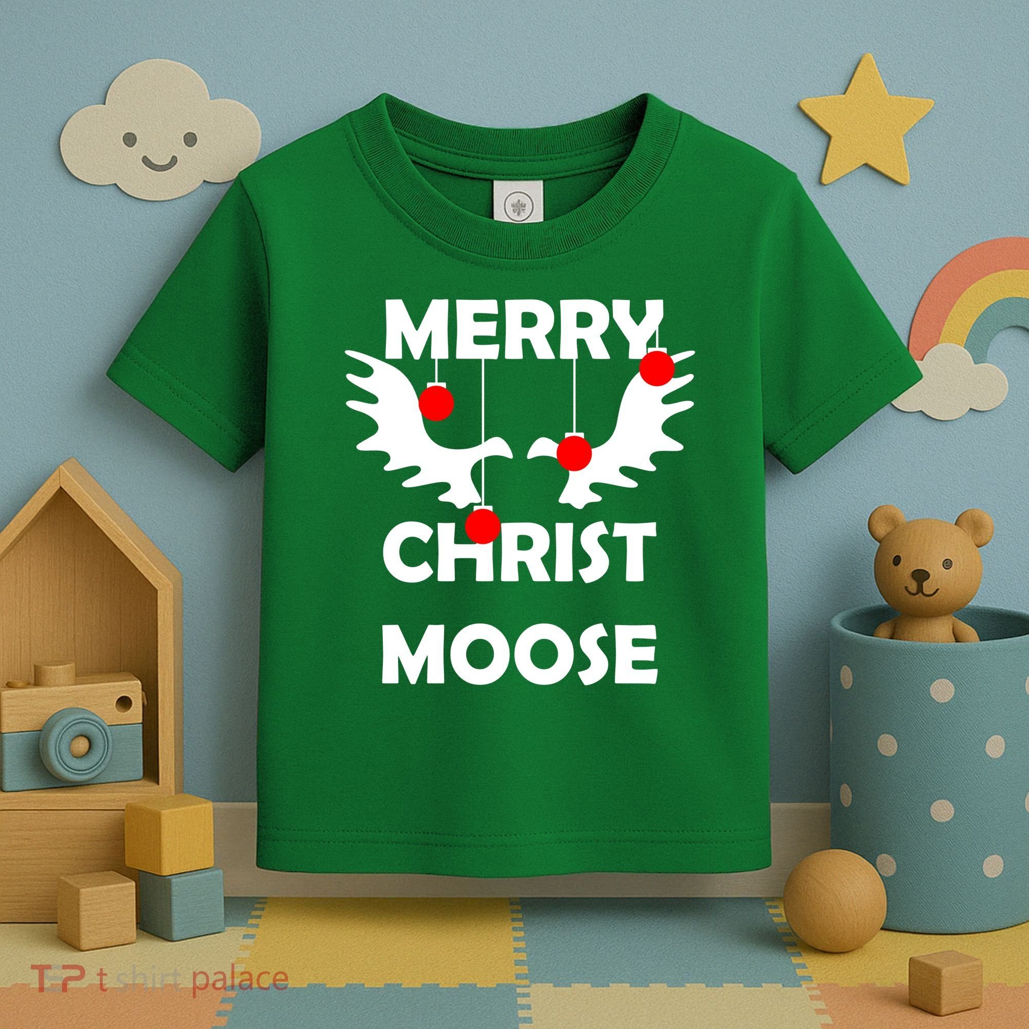 Merry Christ-Moose Toddler T-Shirt