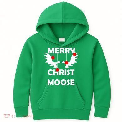 Merry Christ-Moose Kids Hoodie