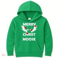 Merry Christ-Moose Kids Hoodie thumb 0