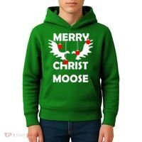 Merry Christ-Moose Kids Hoodie thumb 4