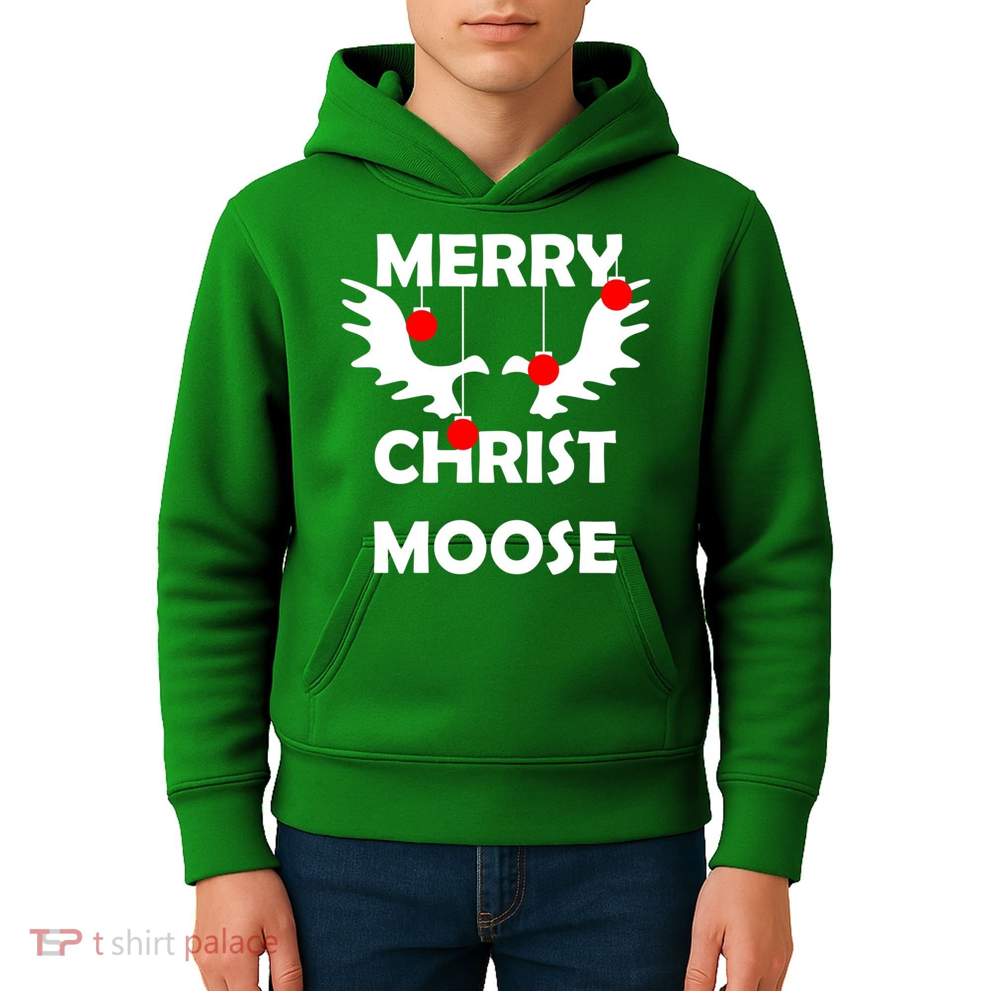 Merry Christ-Moose Kids Hoodie