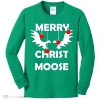 Merry Christ-Moose Kids Long Sleeve Shirt thumb 0