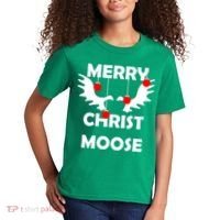 Merry Christ-Moose Kids T-Shirt thumb 2