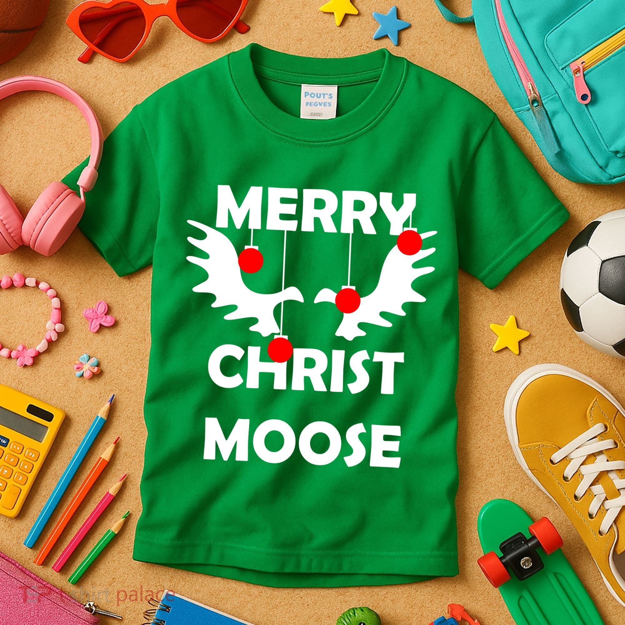 Merry Christ-Moose Kids T-Shirt
