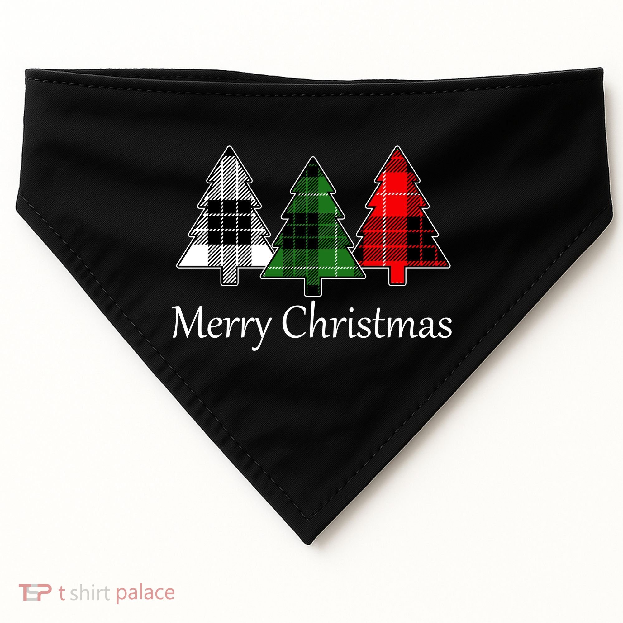 Merry Christmas USA-Made Doggie Bandana