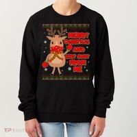 Merry Christmas And Stay Away From Me Reindeer Women's Sweatshirt thumb 0