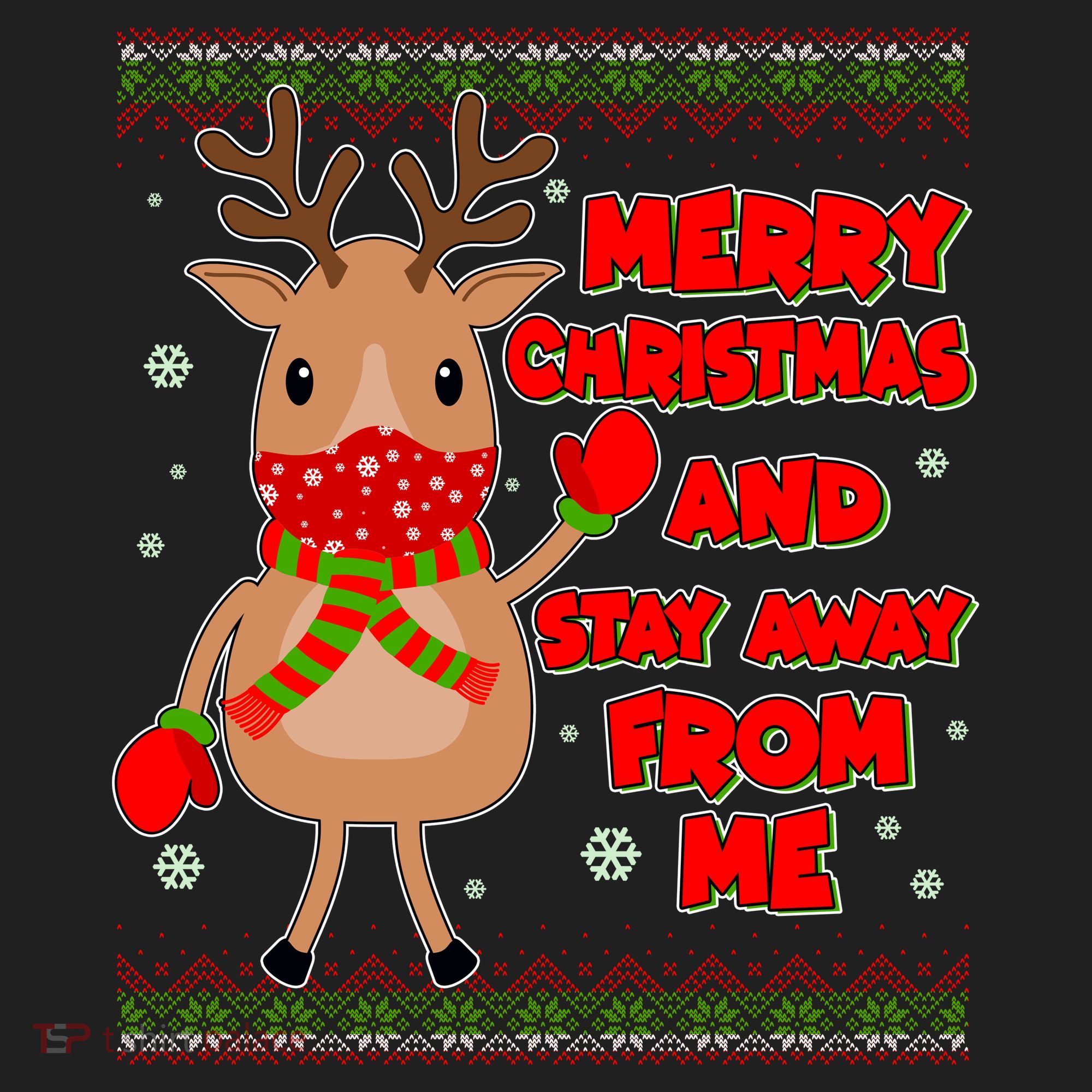 Merry Christmas And Stay Away From Me Reindeer Women's Sweatshirt