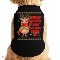 Merry Christmas And Stay Away From Me Reindeer Doggie Tank thumb 0