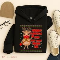 Merry Christmas And Stay Away From Me Reindeer Hoodie thumb 4