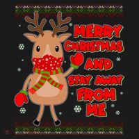 Merry Christmas And Stay Away From Me Reindeer Hoodie thumb 7