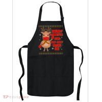 Merry Christmas And Stay Away From Me Reindeer Apron thumb 0