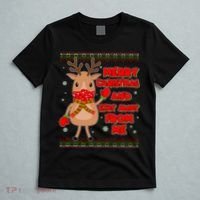 Merry Christmas And Stay Away From Me Reindeer T-Shirt thumb 5