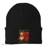 Merry Christmas And Stay Away From Me Reindeer Beanie thumb 0