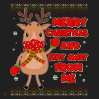Merry Christmas And Stay Away From Me Reindeer Beanie thumb 2