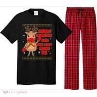 Merry Christmas And Stay Away From Me Reindeer Pajama Set thumb 0