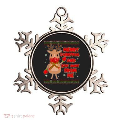 Merry Christmas And Stay Away From Me Reindeer Ornament