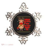 Merry Christmas And Stay Away From Me Reindeer Ornament thumb 0