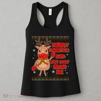 Merry Christmas And Stay Away From Me Reindeer Women's Tank Top thumb 3