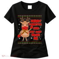 Merry Christmas And Stay Away From Me Reindeer Women's T-Shirt thumb 0