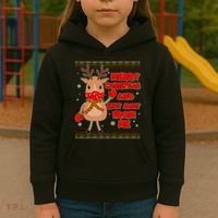 Merry Christmas And Stay Away From Me Reindeer Kids Hoodie thumb 3