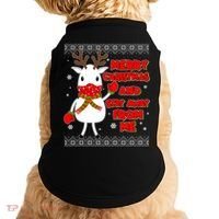 Merry Christmas And Stay Away From Me Reindeer Ugly Sweater Doggie Tank thumb 0