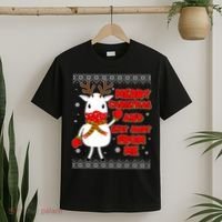 Merry Christmas And Stay Away From Me Reindeer Ugly Sweater T-Shirt thumb 2