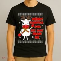 Merry Christmas And Stay Away From Me Reindeer Ugly Sweater T-Shirt thumb 3