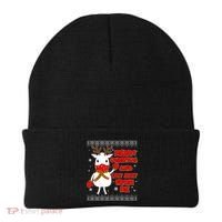 Merry Christmas And Stay Away From Me Reindeer Ugly Sweater Beanie thumb 0