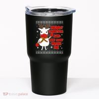 Merry Christmas And Stay Away From Me Reindeer Ugly Sweater Tumbler thumb 0