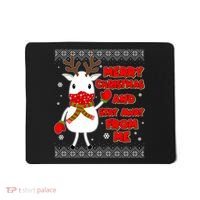 Merry Christmas And Stay Away From Me Reindeer Ugly Sweater Mousepad thumb 0