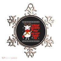 Merry Christmas And Stay Away From Me Reindeer Ugly Sweater Ornament thumb 0